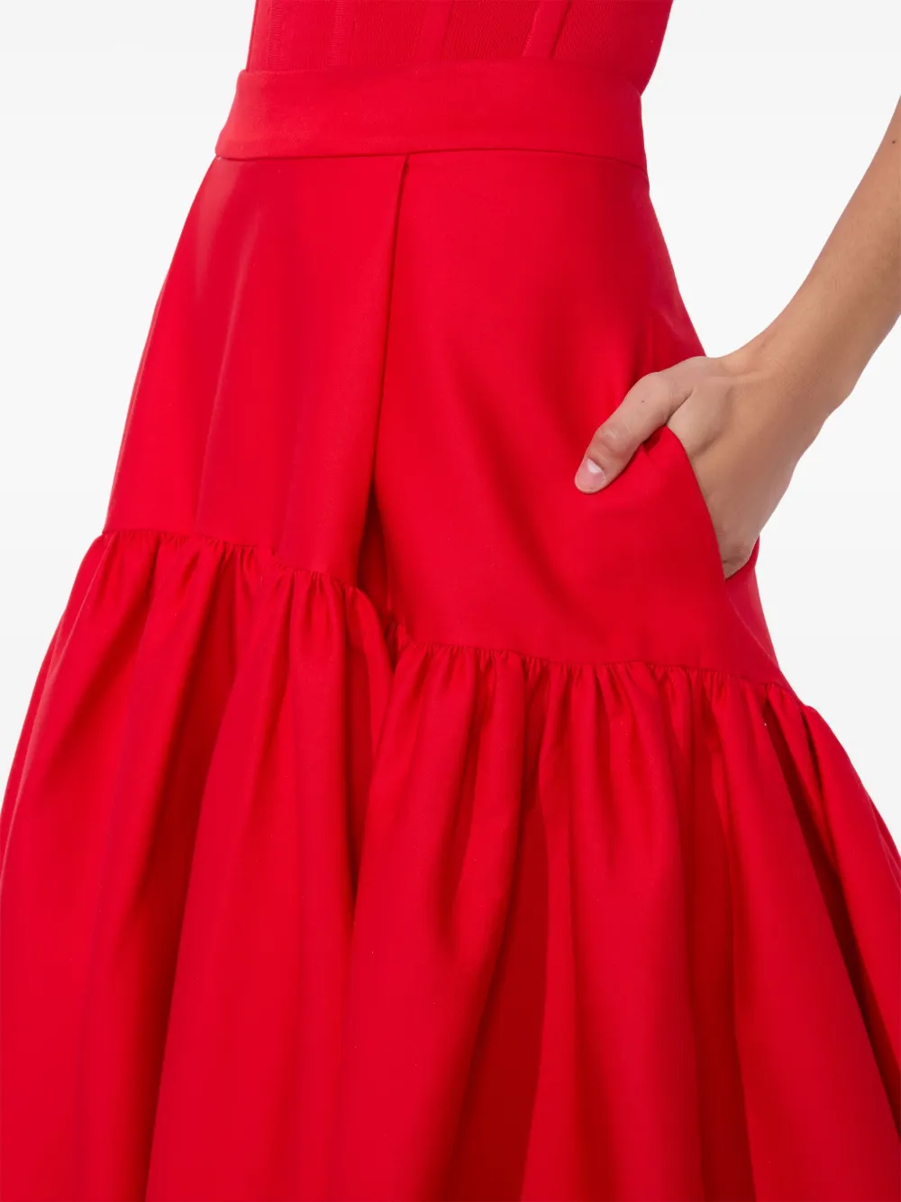 Alice + Olivia Diana Midi Skirt | Red | FARFETCH