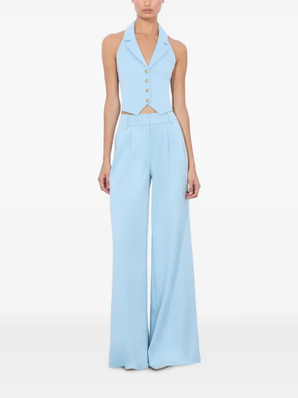 【Alice+Olivia】アリス&オリビア DONNA ホルターベスト Donna Halter Vest In Mineral Blue | Alice + Olivia