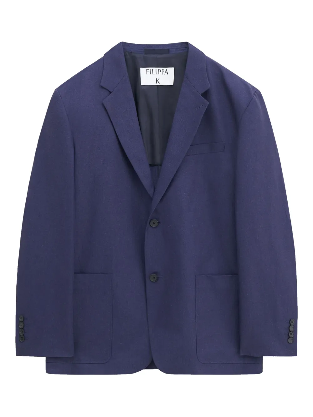 Filippa K Blazer met enkele rij knopen - Blauw