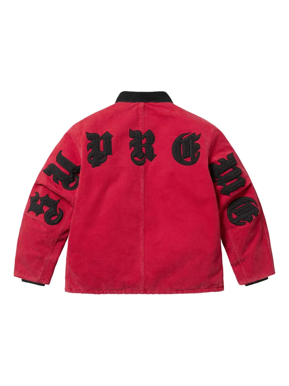 Supreme chamarra worker Old English Canvas SS 25 - Red | Sobrecamisas | Image 2