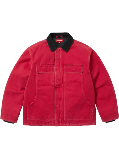 Supreme chamarra worker Old English Canvas SS 25 - Red