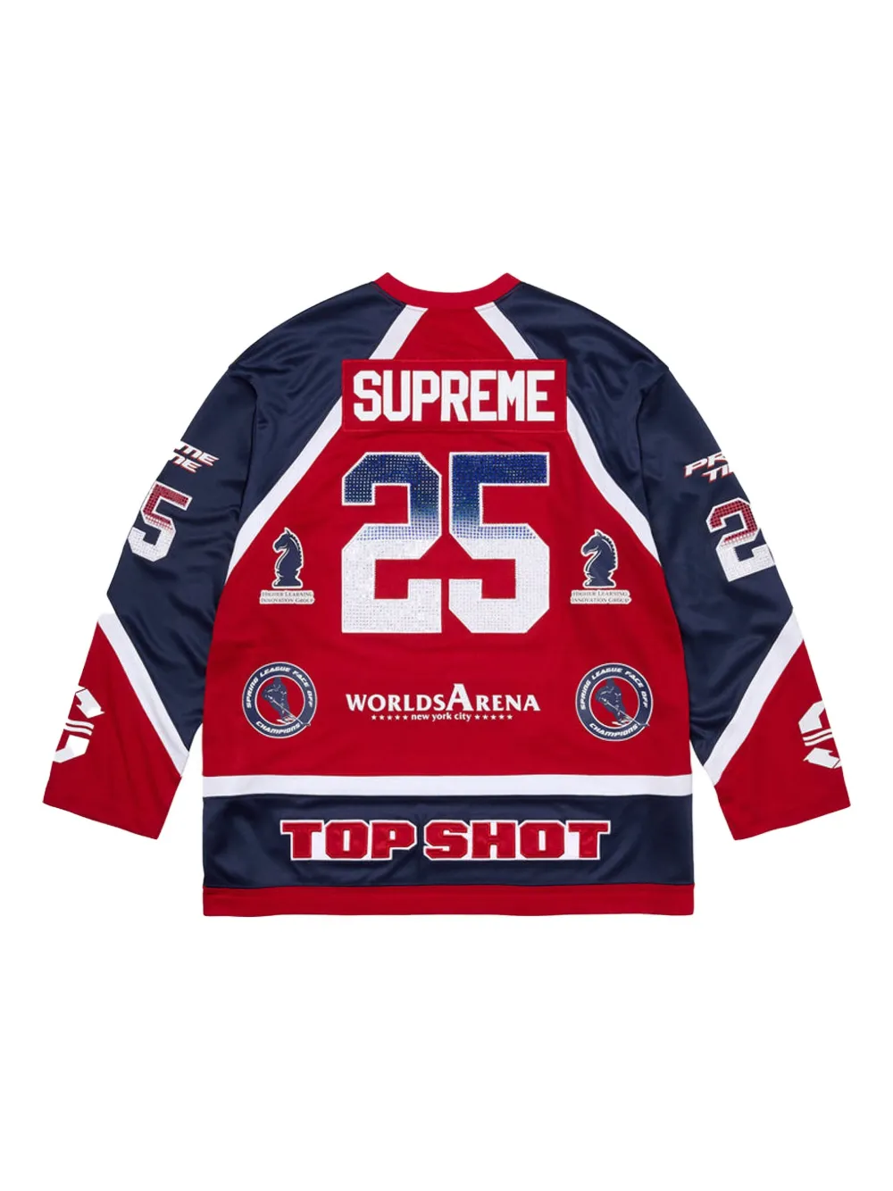 Supreme Hockey jersey verfraaid met stras - Rood