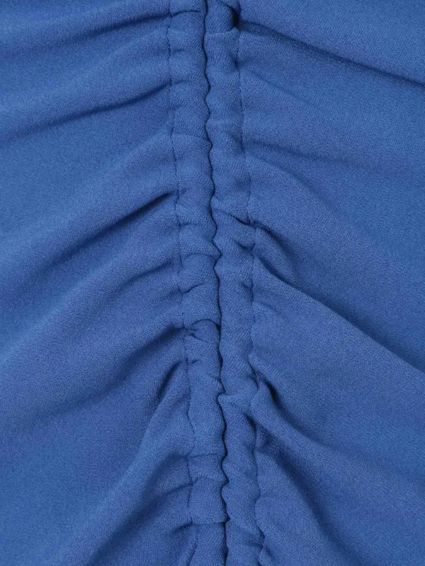 Victoria Beckham シャーリング ドレス | ブルー | FARFETCH JP