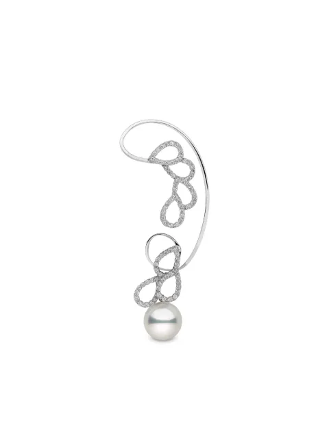 Yoko London 18K white gold South Sea-pearl and diamond earcuff