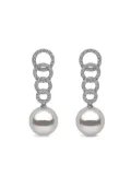 Yoko London 18K white gold freshwater-pearl and diamond earrings - Silver