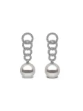 Yoko London 18K white gold freshwater-pearl and diamond earrings - Silver
