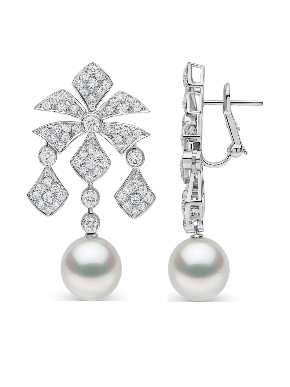 Yoko London 18kt white gold South Sea-pearl and diamond earrings | Image 2