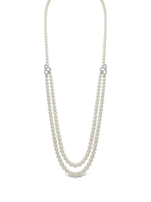 Collier en or 18ct serti de diamants et de perles - Yoko London - Modalova