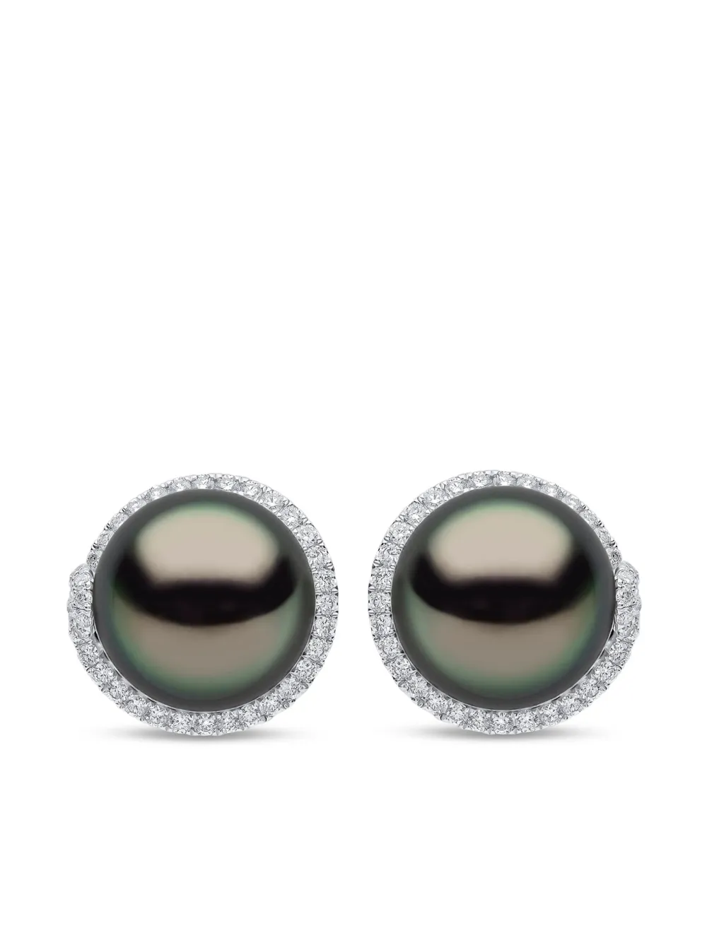 Yoko London Duchess パール&ダイヤモンド ピアス 18Kホワイトゴールド - シルバートーン Yoko London Duchess パール&ダイヤモンド ピアス 18Kホワイトゴールド - シルバートーン