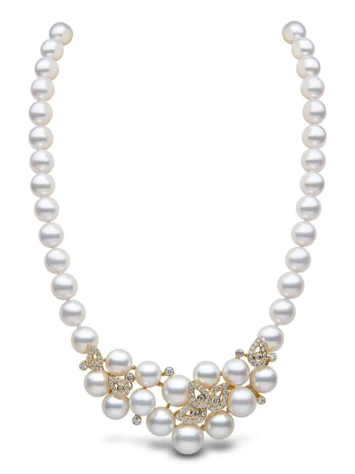 Collier en 18ct à perles et diamants - Yoko London - Modalova