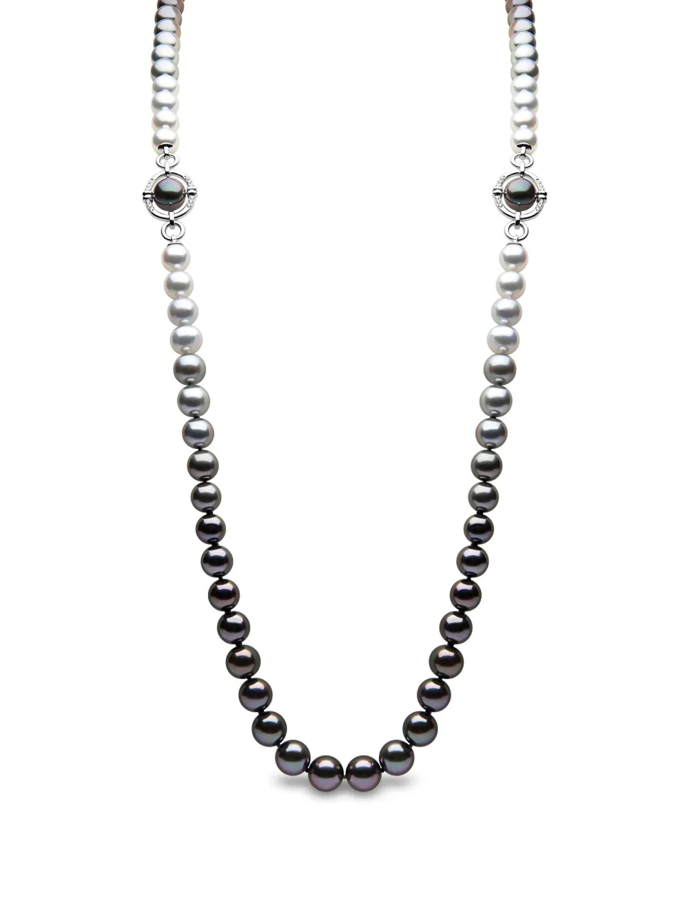 Yoko London 18K white gold Classic Lu pearl and diamond necklace - Yoko London 18K white gold Classic Lu pearl and diamond necklace -