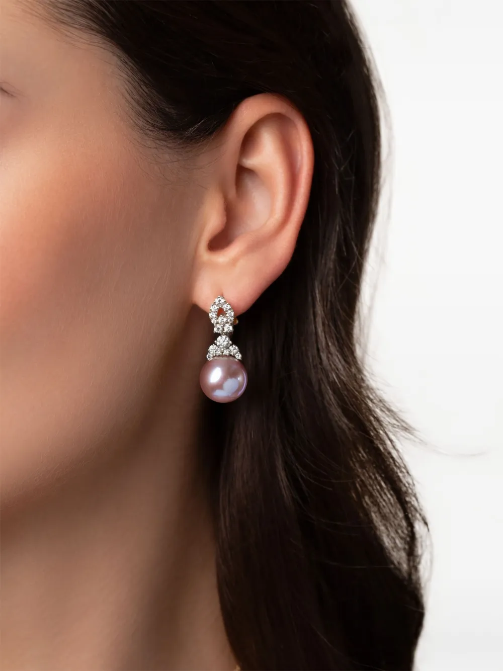 Yoko London 18K white gold Duchess pearl and diamond earrings | Image 2