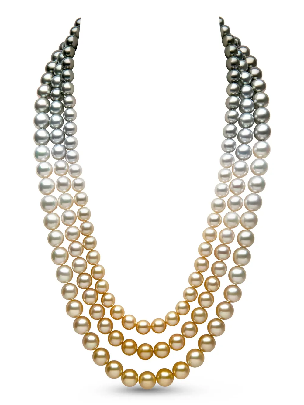 Yoko London 18K yellow gold Ombré pearl necklace - Oro