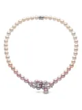 Yoko London 18K white gold Ombré pearl and diamond necklace - Silver