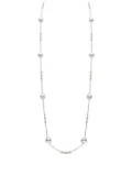 Yoko London 18K rose gold Akoya-pearl and diamond necklace