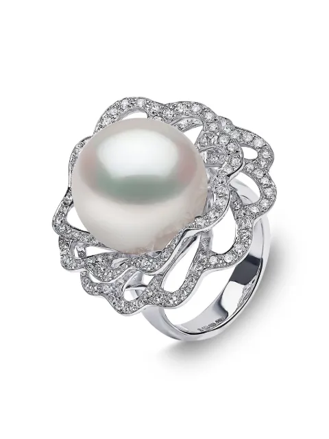 Yoko London 18K white gold South Sea-pearl and diamond ring