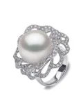 Yoko London 18K white gold South Sea-pearl and diamond ring - Silver