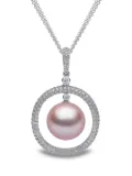 Yoko London 18K white gold diamond and pearl pendant - Silver