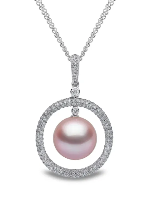 Yoko London dije en oro blanco de 18kt con diamante y perla