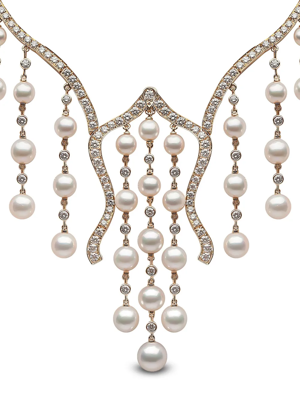 Yoko London 18k Yellow Gold Akoya-pearl And Diamond Necklace In Gold