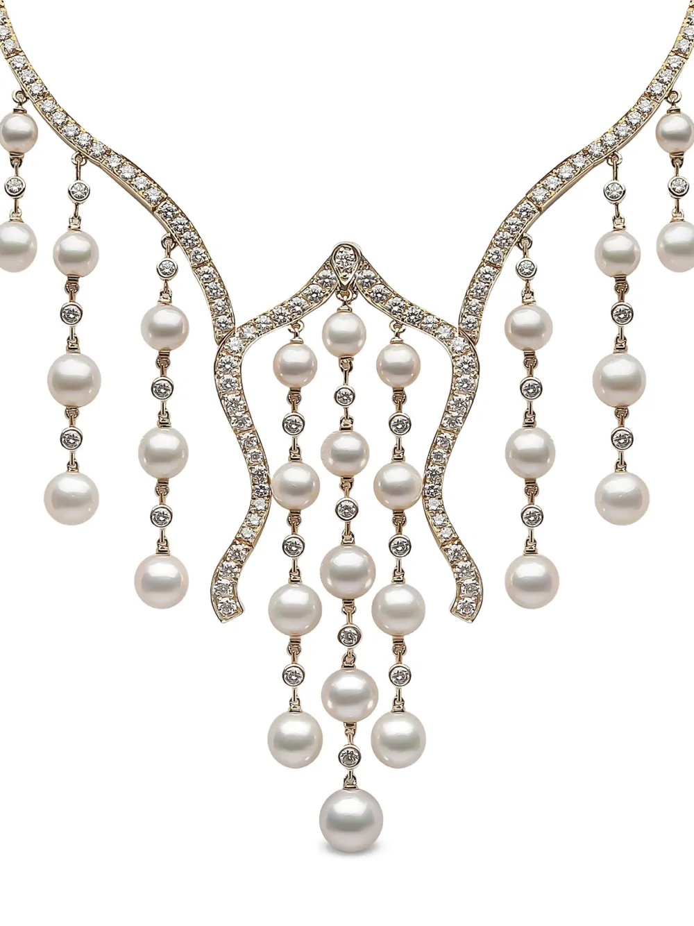 Yoko London 18kt yellow gold Akoya-pearl and diamond necklace | Image 2