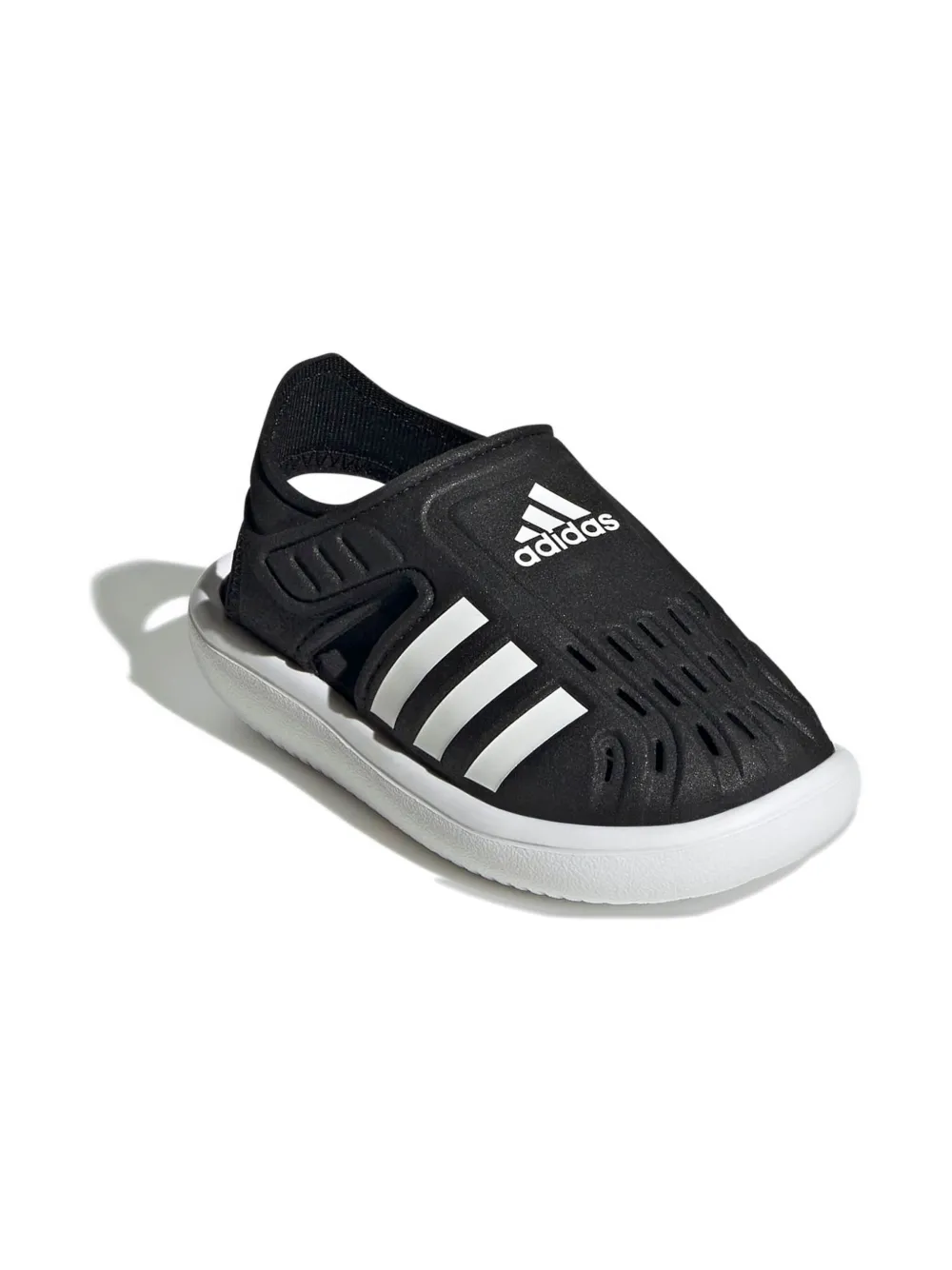 adidas Kids 3-stripe closed-toe water sandals Black