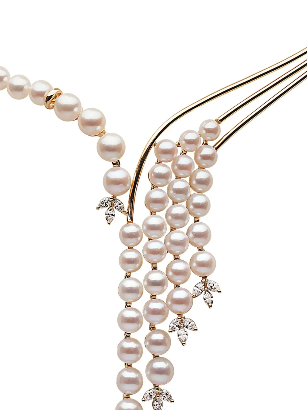 Yoko London 18k Yellow Gold Akoya Pearl And Diamond Necklace In Gold