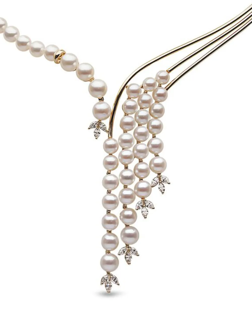 Yoko London 18kt yellow gold Akoya pearl and diamond necklace | Image 2