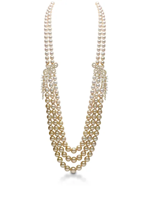 Collier Ombré en 18ct à perles serti de diamants - Yoko London - Modalova