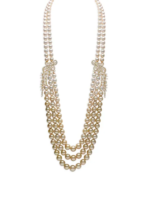 Yoko London collar Ombré en oro amarillo de 18kt con perlas y diamante
