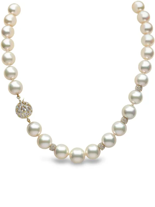 Collier en 18ct Classic Lu à perles des mers du Sud et diamants - Yoko London - Modalova