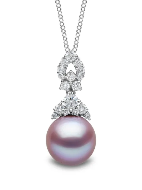 Yoko London 18kt white gold Duchess freshwater-pearl and diamond pendant