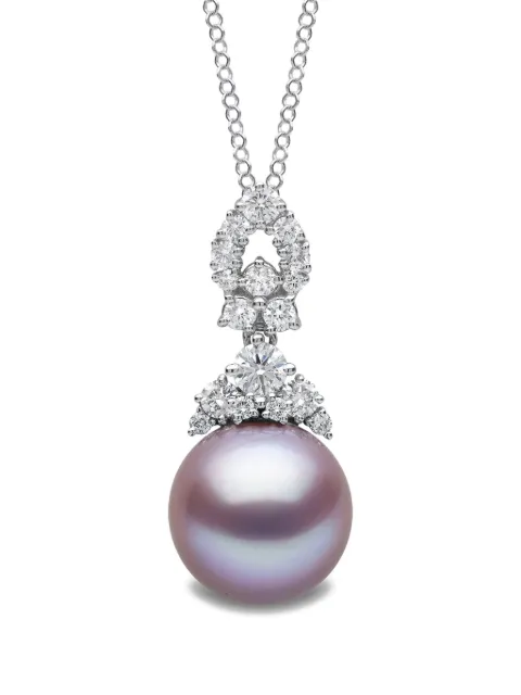 Yoko London 18kt white gold Duchess freshwater-pearl and diamond pendant