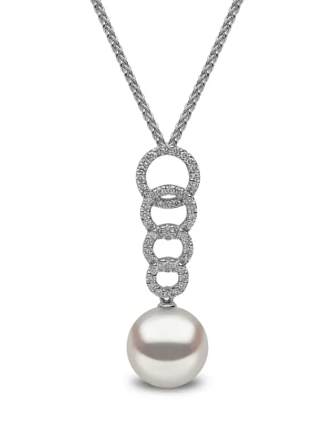 Yoko London 18kt white gold freshwater-pearl and diamond pendant