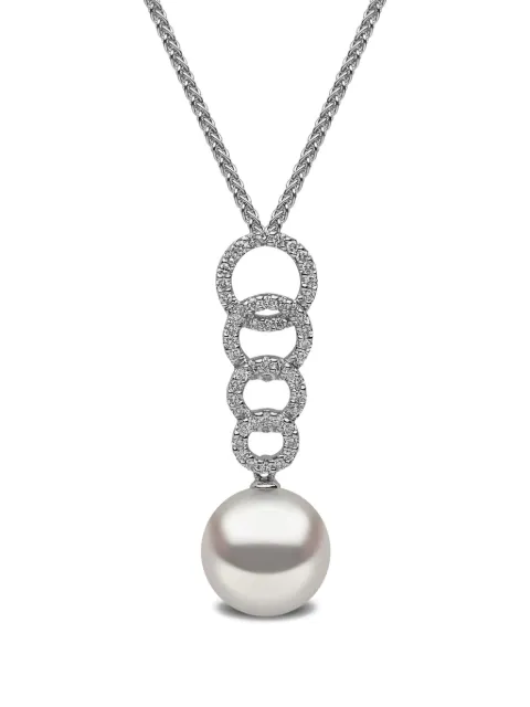 Yoko London 18kt white gold freshwater-pearl and diamond pendant
