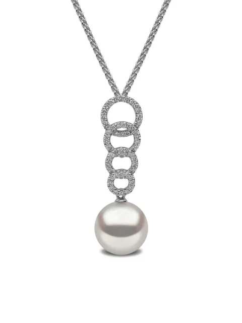 Yoko London 18kt white gold freshwater-pearl and diamond pendant
