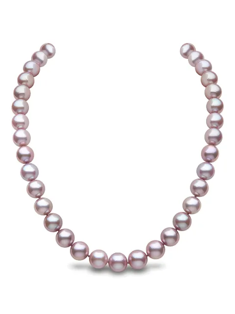 Yoko London 18K 화이트 골드 담수진주 네크리스