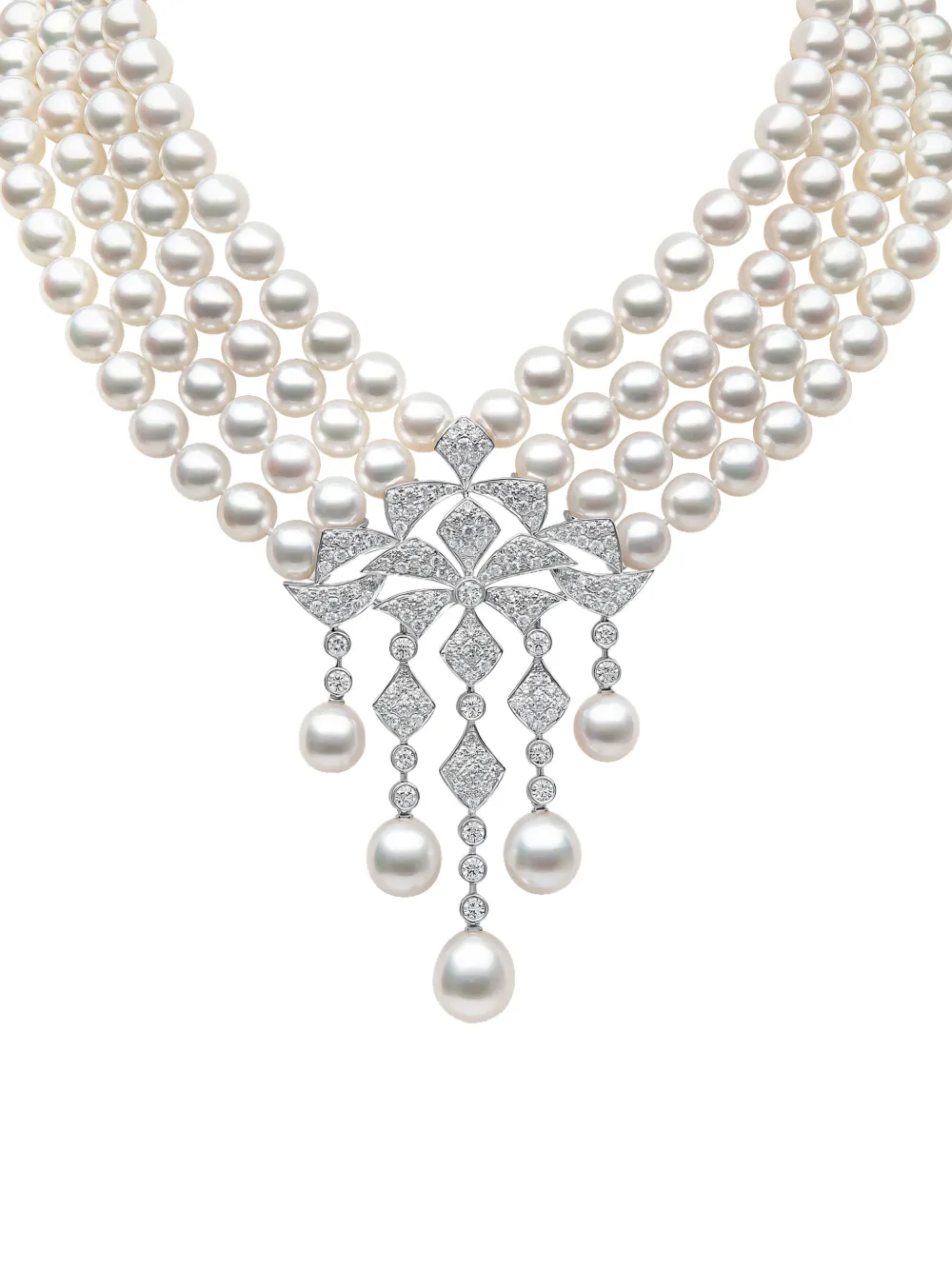 Yoko London 18K white gold pearl and diamond necklace - Argento