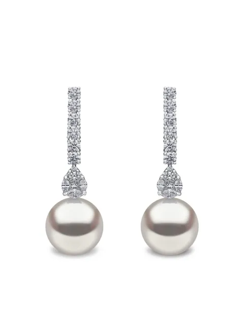 Yoko London 18kt white gold South Sea-pearl and diamond earrings