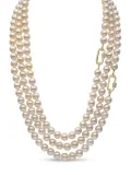 Yoko London 18K yellow gold Classic pearl and diamond necklace
