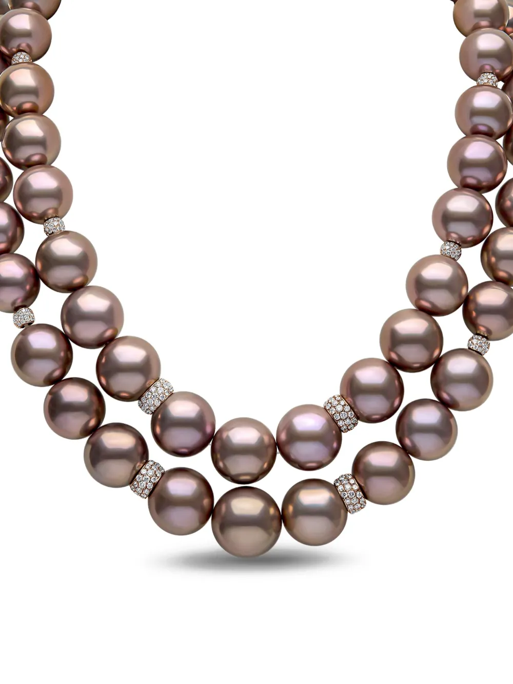 Yoko London 18kt rose gold Classic freshwater-pearl and diamond necklace | Pink | Image 1
