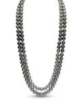 Yoko London 18K white gold Ombré pearl and diamond necklace - Silver