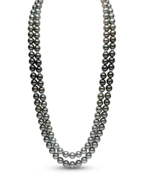 Yoko London 18kt Ombré Weißgoldhalskette mit Perle und Diamant