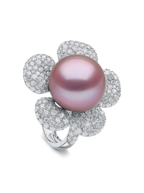 Yoko London 18K white gold Duchess freshwater-pearl and diamond ring