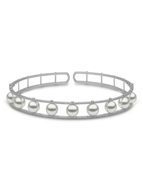 Yoko London 18K white gold South Sea-pearl and diamond bracelet