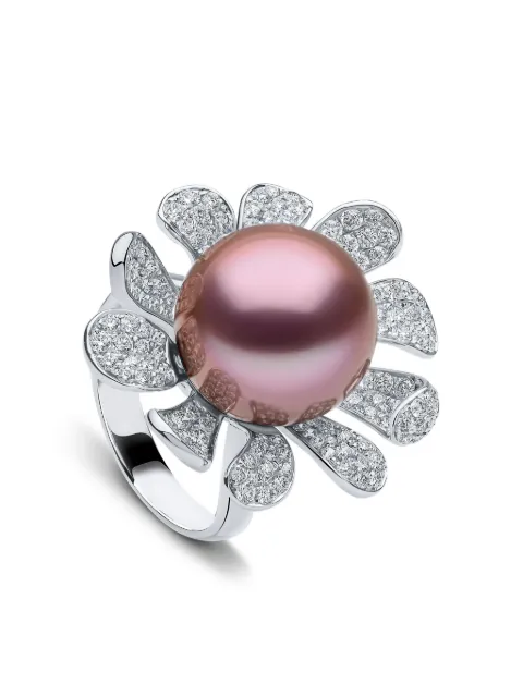 Yoko London 18K white gold Duchess freshwater-pearl and diamond ring