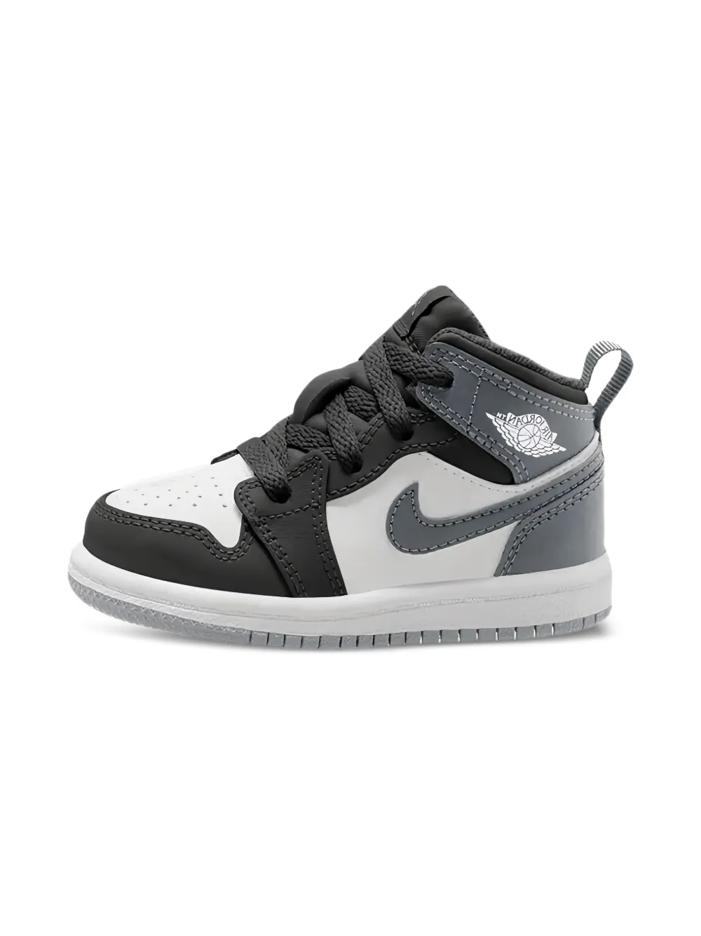 Jordan Kids Jordan 1 Mid "Black White Iron Grey" sneakers