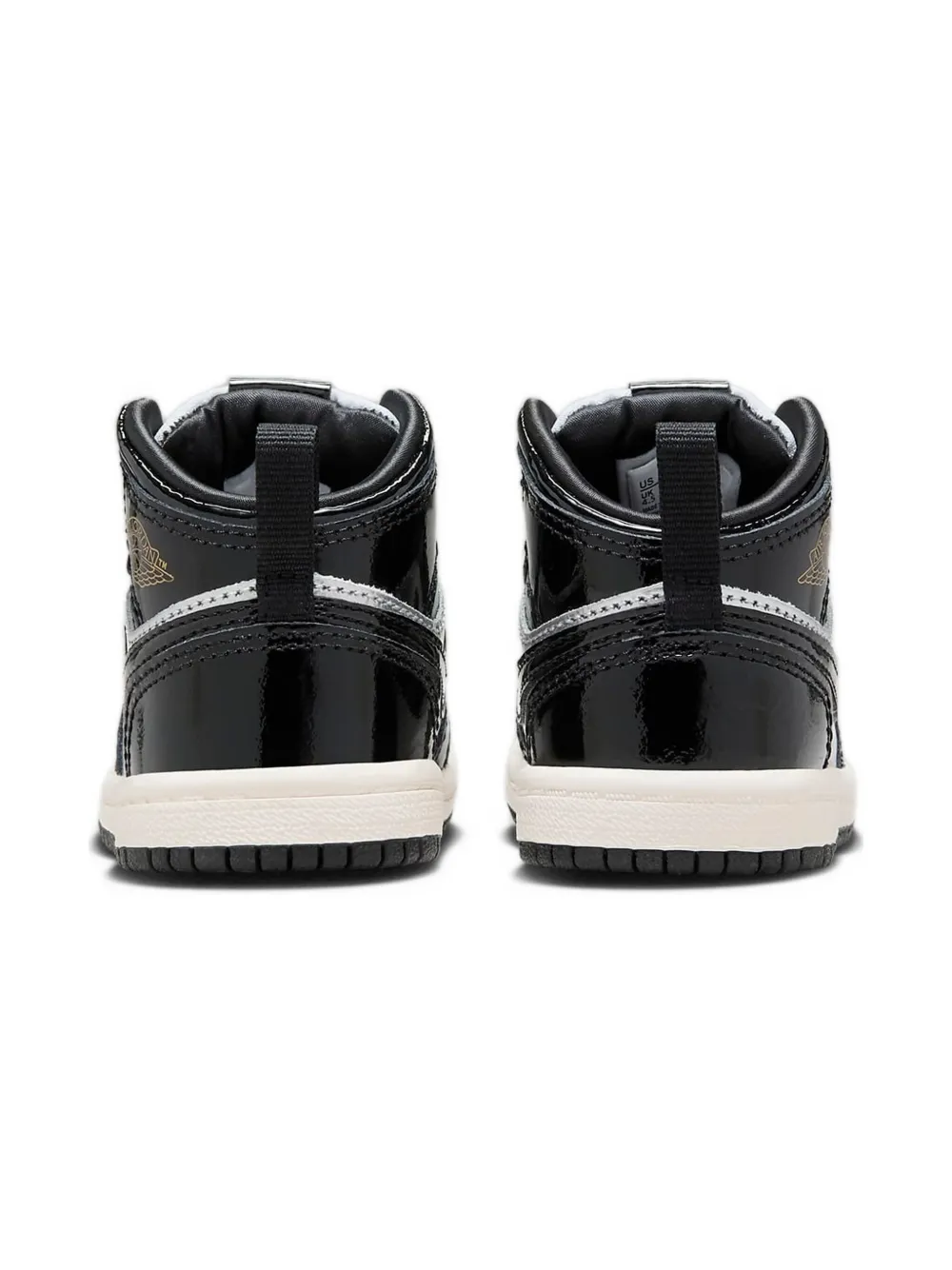 Jordan Kids Jordan 1 Mid SE "Black Metallic Silver Sail Metallic Gold" sneakers