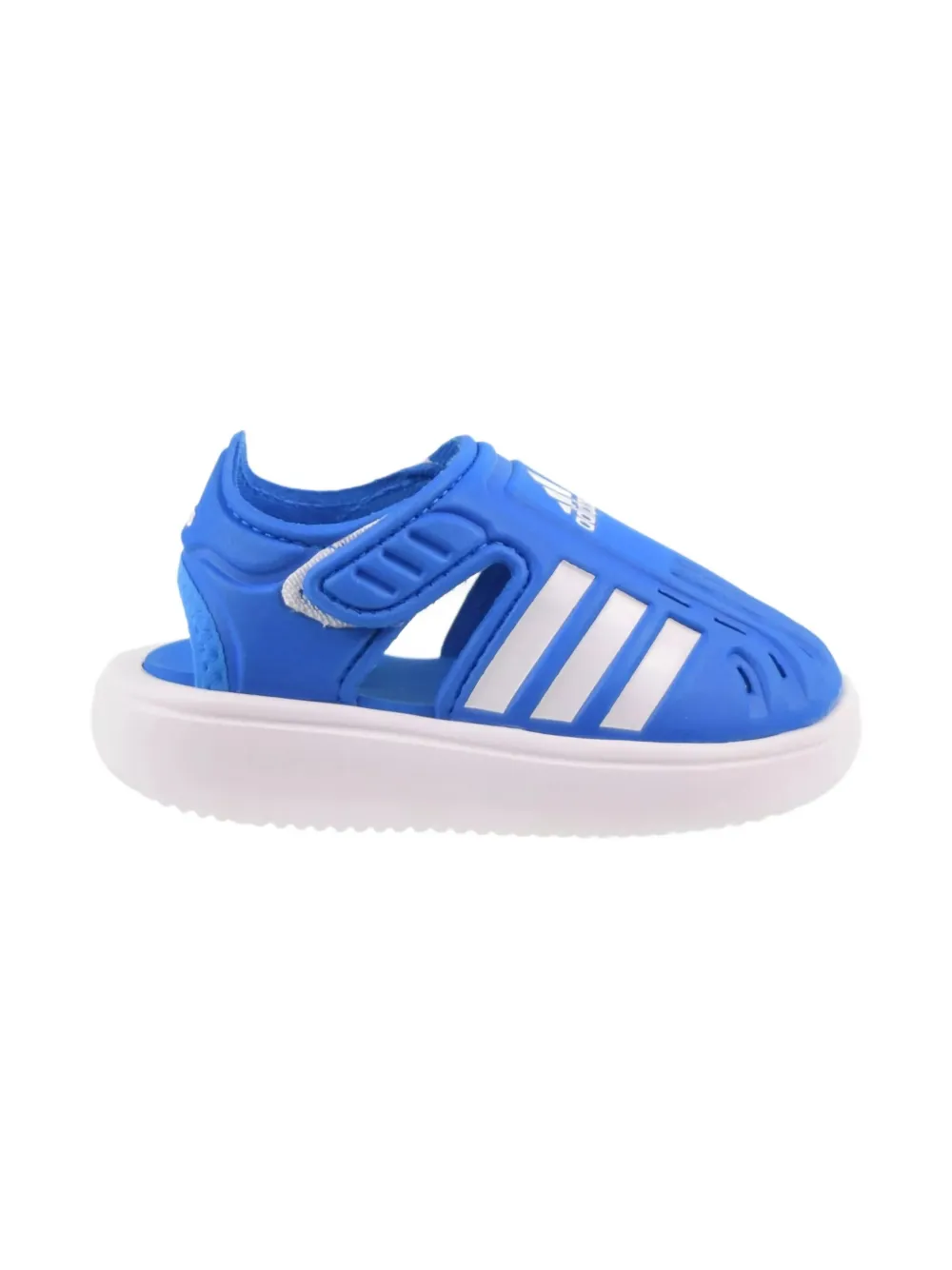 Adidas Kids 3-stripe closed-toe sandals Blue
