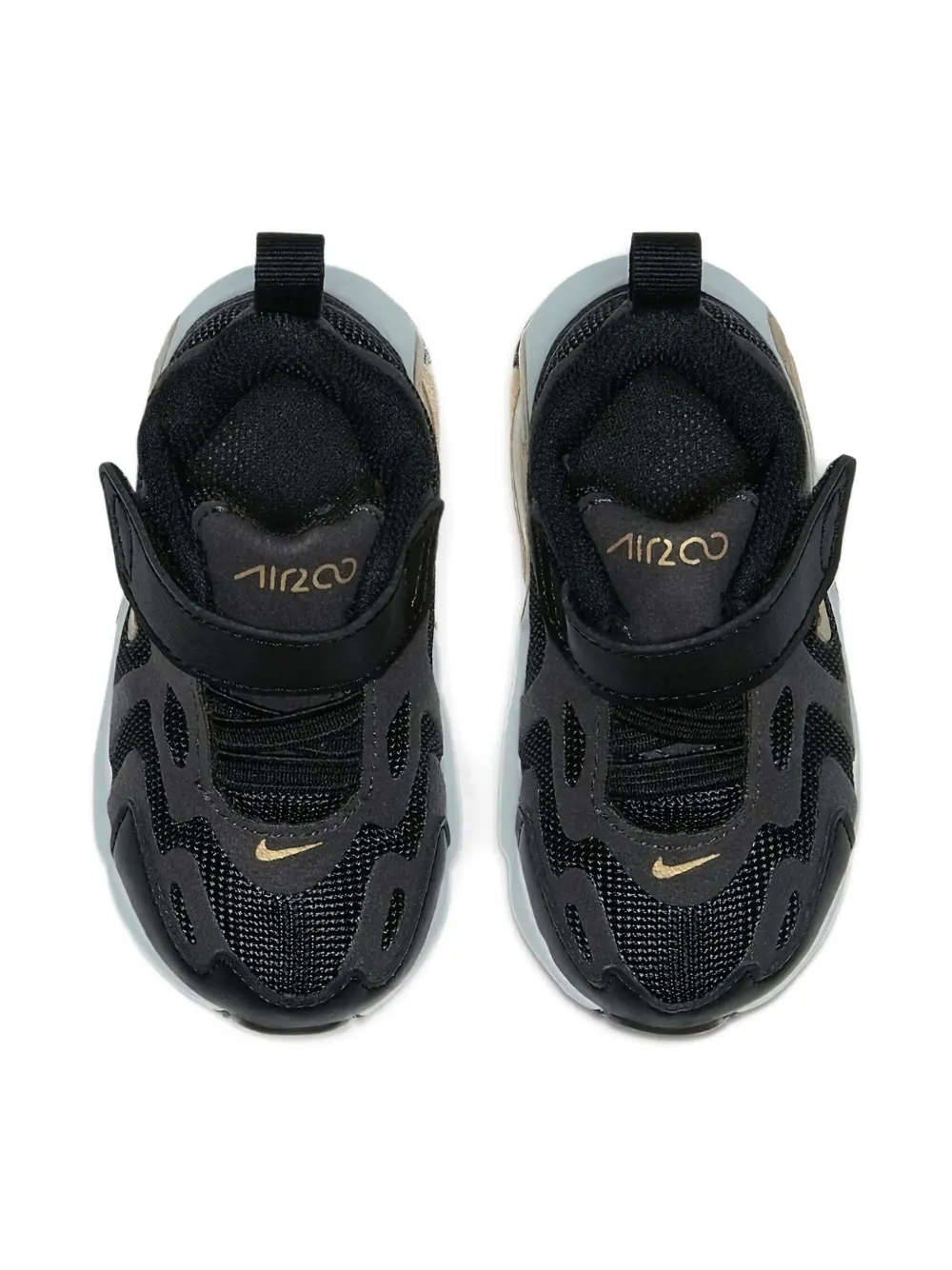 Nike Kids Air Max 200 "Black Metallic Gold White Pure Platinum" sneakers